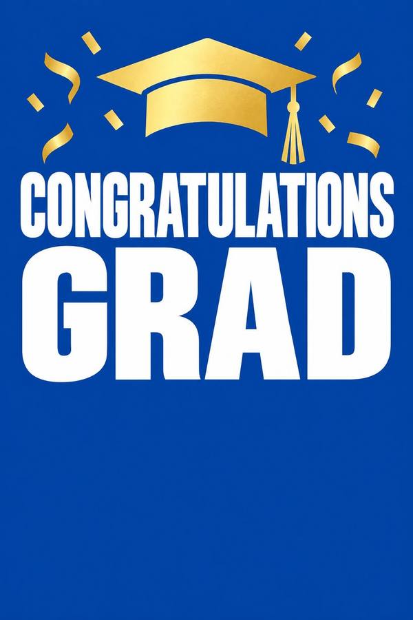 Congratulations Grad sign, clean