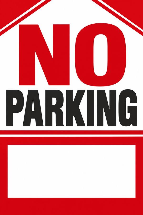 No Parking sign, type