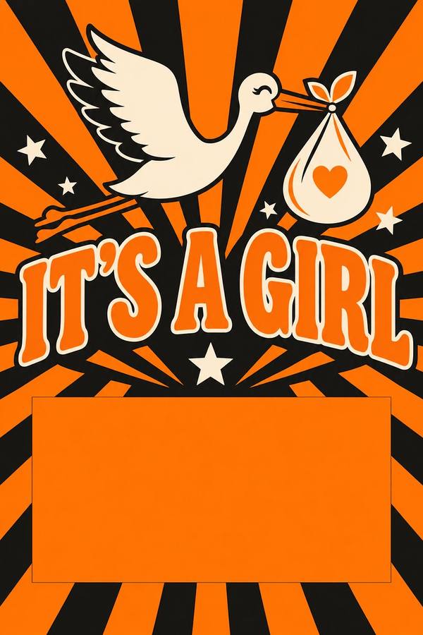 It's A Boy and It's A Girl sign, retro