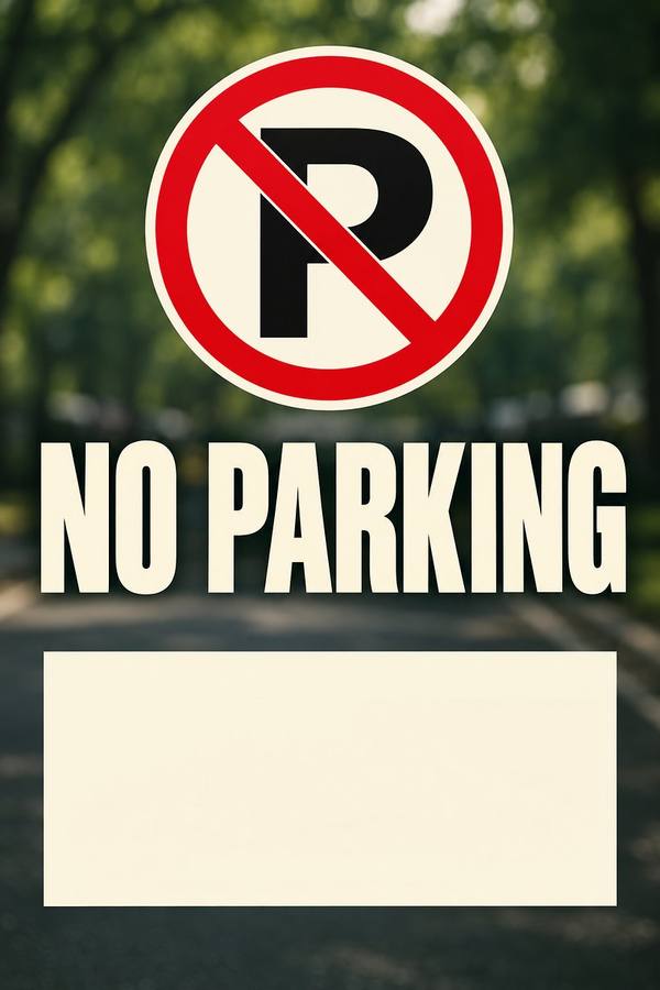 No Parking sign, photo