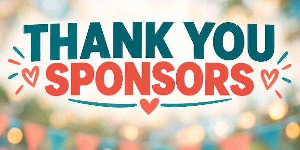 Thank You Sponsors banner, photo