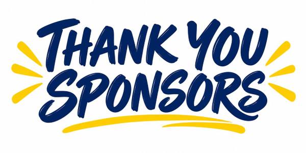 Thank You Sponsors banner, hand lettered