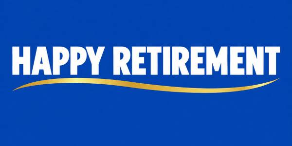 Happy Retirement banner, clean