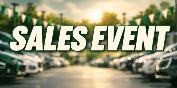 Sales Event and Financing banner for car dealers, photo