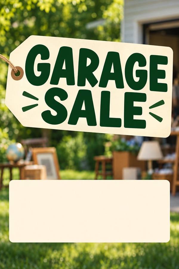 Garage Sale and Yard Sale sign, photo
