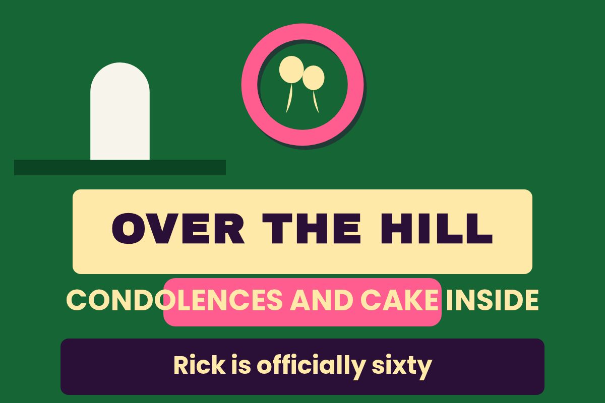 Over The Hill Birthday yard sign template