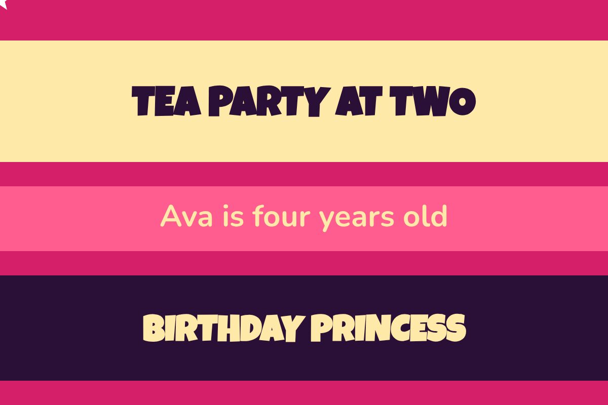 Princess Style Birthday yard sign template