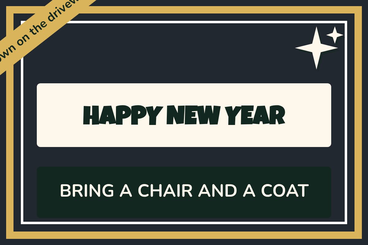Happy New Year Celebrations yard sign template