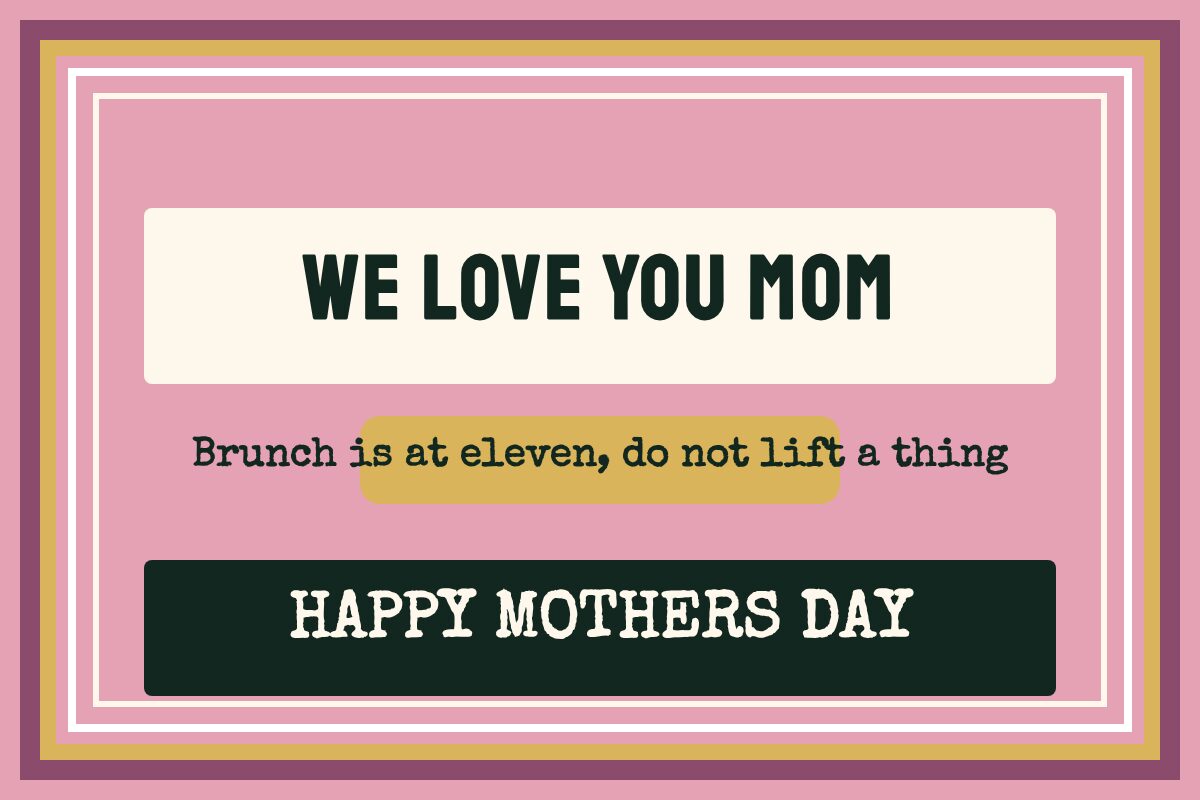 Mothers Day Celebrations yard sign template