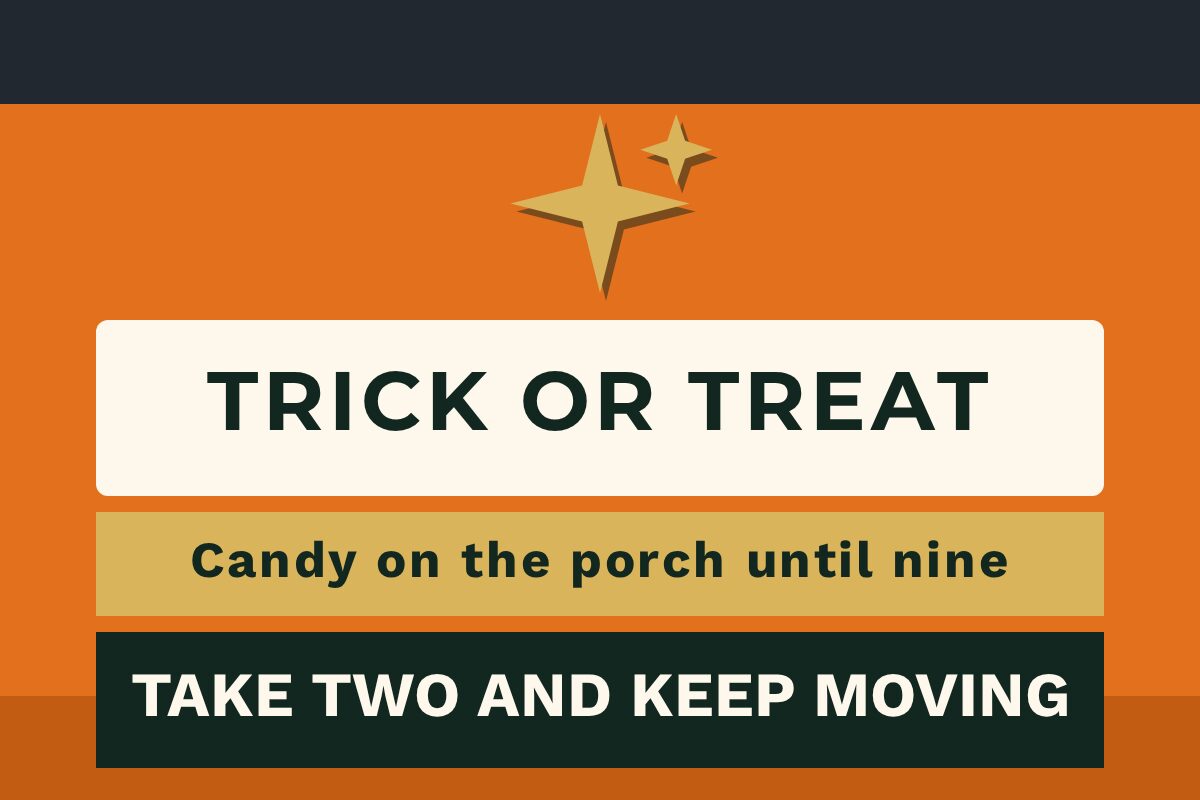 Trick Or Treat Here Celebrations yard sign template