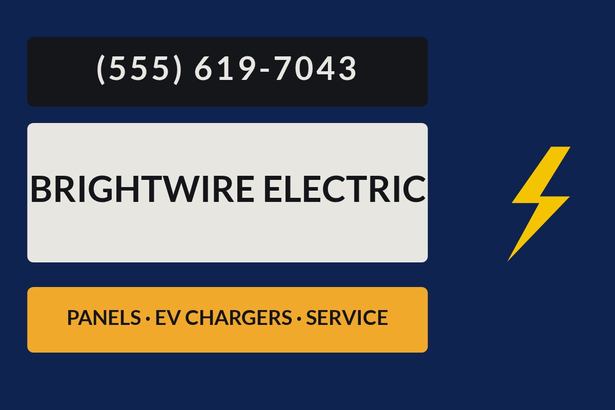 Electrician: Lightning Bolt Contractor yard sign template
