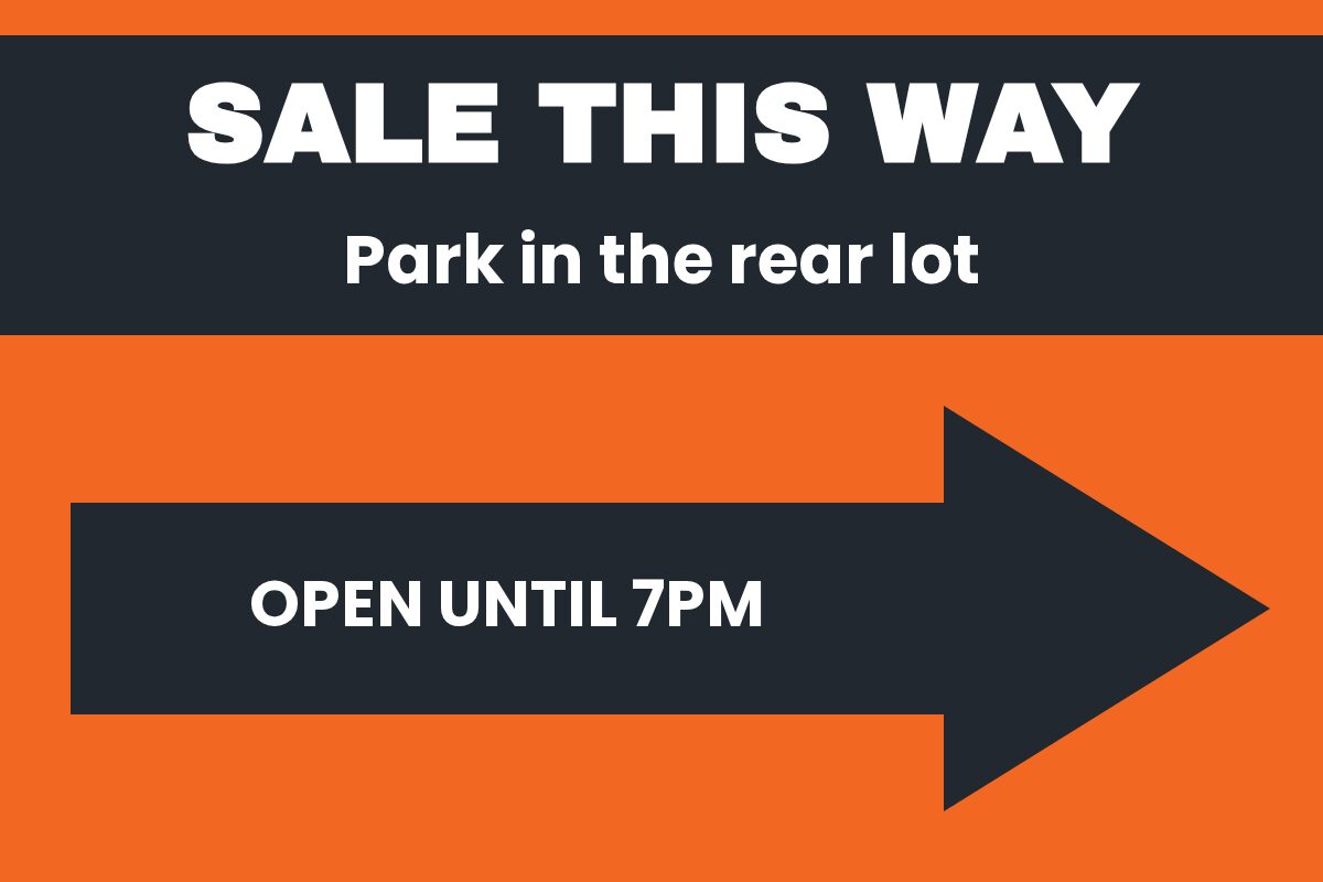 Entrance Arrow Right Grand Opening & Sales yard sign template