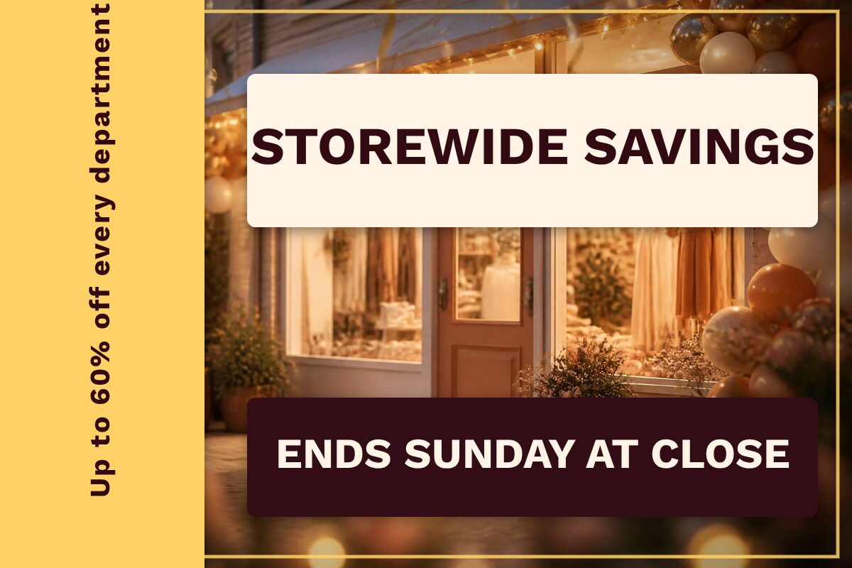 Storewide Savings Grand Opening yard sign template