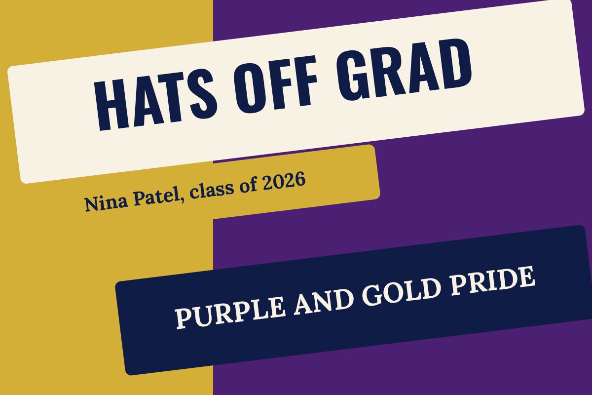 Purple And Gold Colors Graduation yard sign template