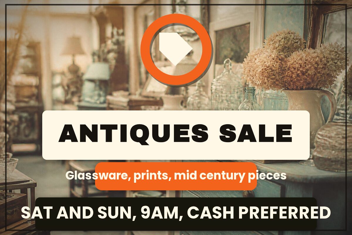 Antiques and Collectibles Garage & Estate Sales yard sign template