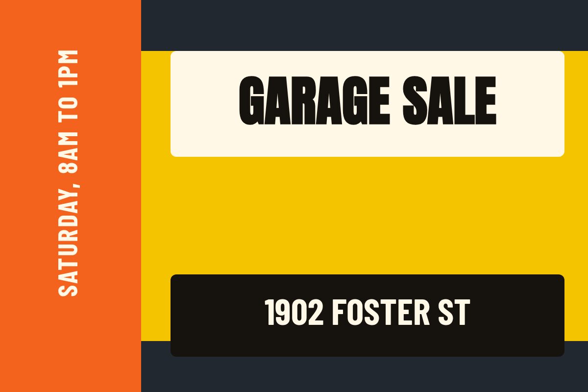 Big Address Slot Garage & Estate Sales yard sign template