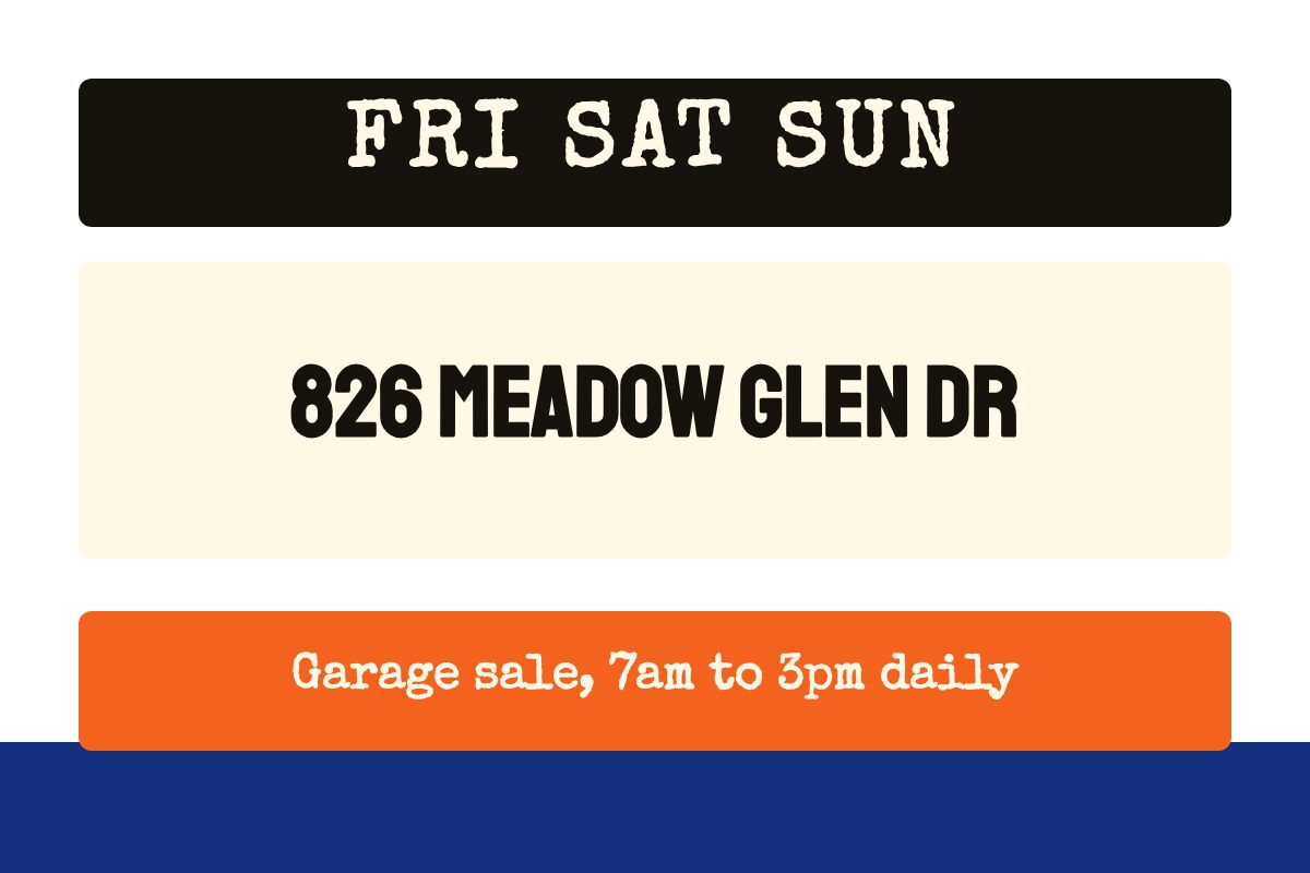 Friday Saturday Sunday Panel Garage & Estate Sales yard sign template