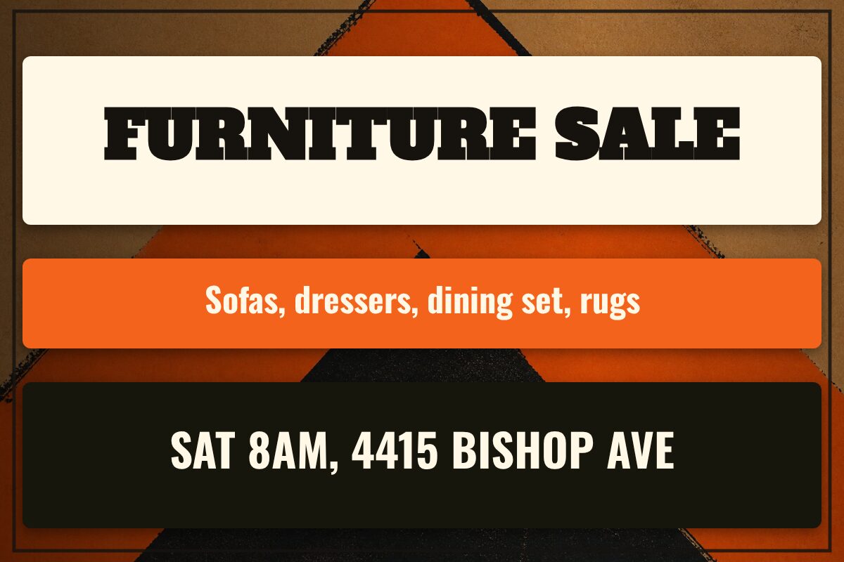 Furniture Sale Garage Sale yard sign template