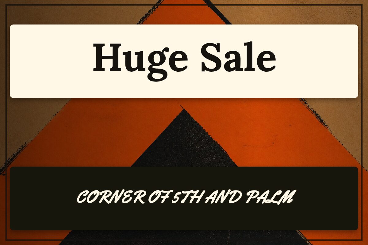 Huge Sale Burst Garage Sale yard sign template