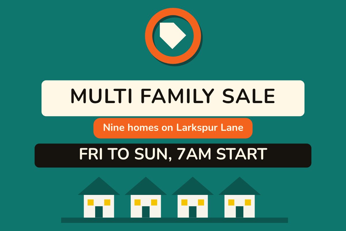 Multi Family Neighborhood Sale Garage Sale yard sign template