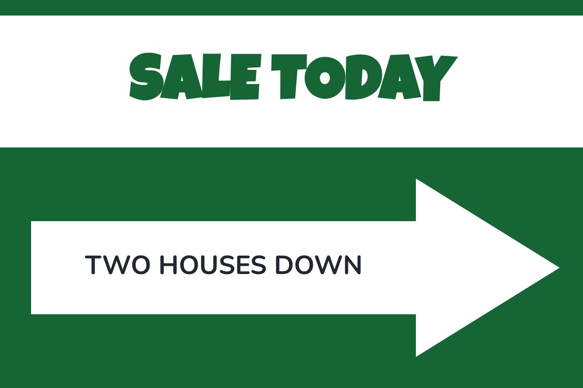 Sale Today Garage & Estate Sales yard sign template