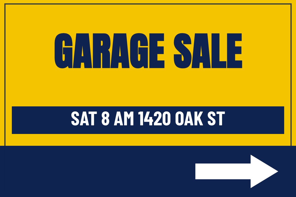 Garage Sale Detail Arrow Garage Sale yard sign template