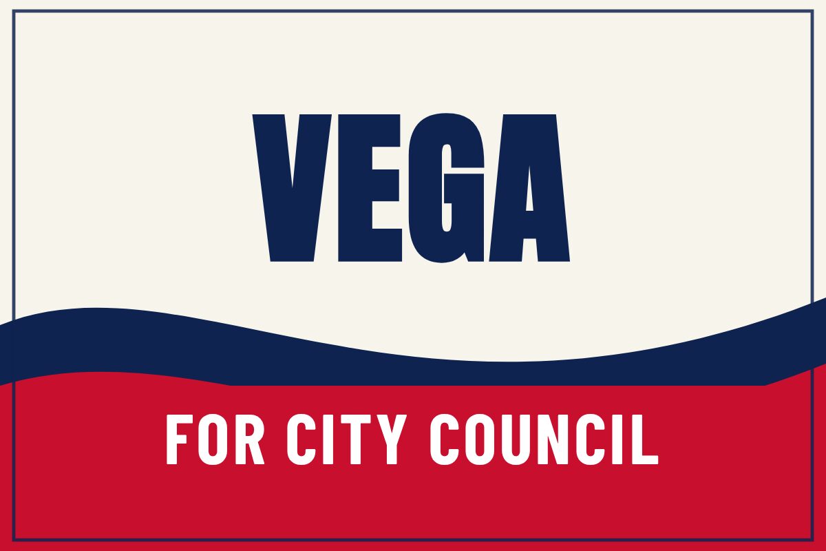 Vega For City Council Political yard sign template