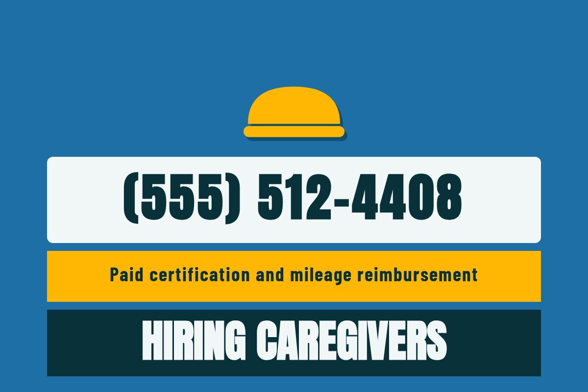 Hiring Caregivers Now Hiring yard sign template