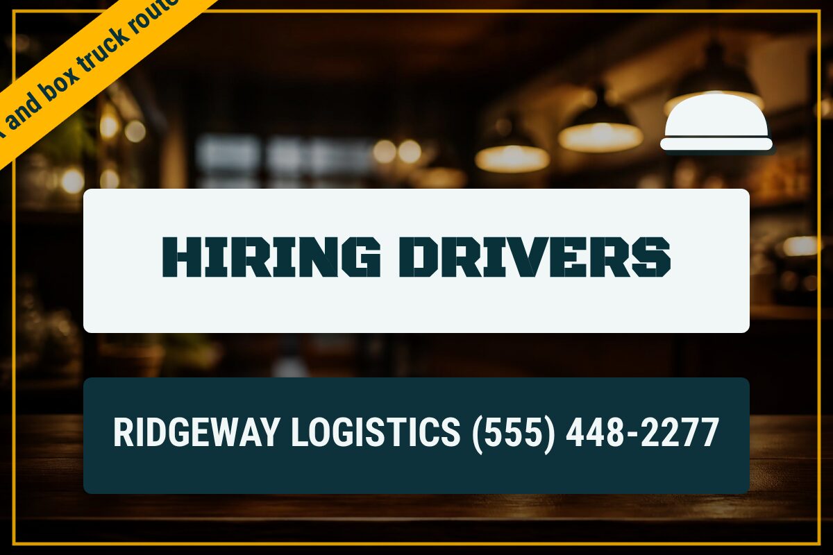 Hiring Drivers Now Hiring yard sign template