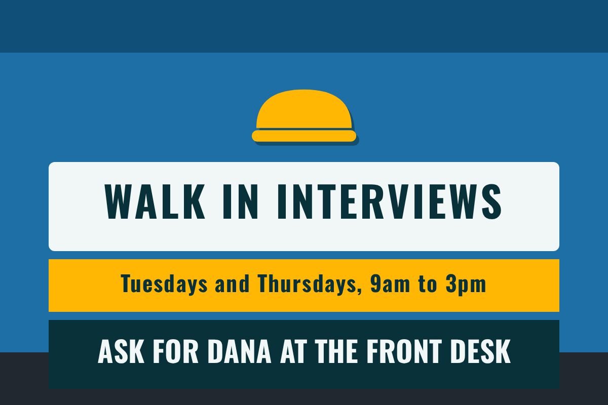 Walk In Interviews Now Hiring yard sign template