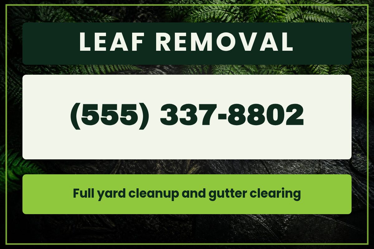 Fall Leaf Removal Lawn & Landscaping yard sign template