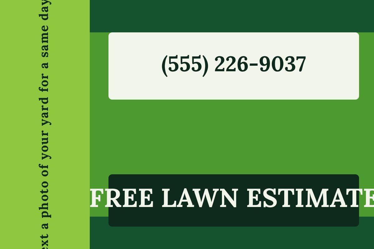 Free Estimate Landscaping yard sign template