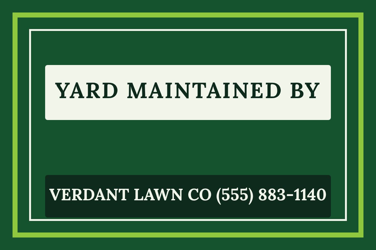 Maintained By Landscaping yard sign template