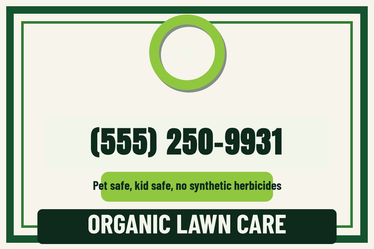 Organic Lawn Care Landscaping yard sign template