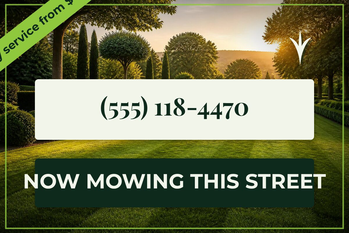 Weekly Mowing Route Landscaping yard sign template
