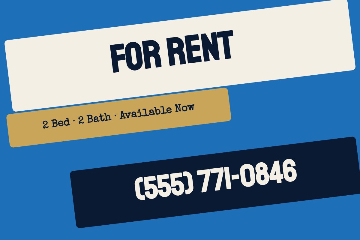 For Rent: Sky Panel Real Estate yard sign template