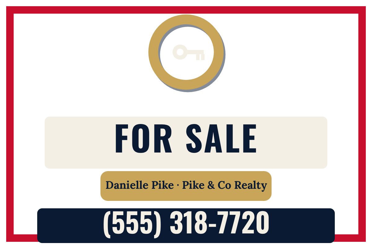 For Sale: Red Real Estate yard sign template