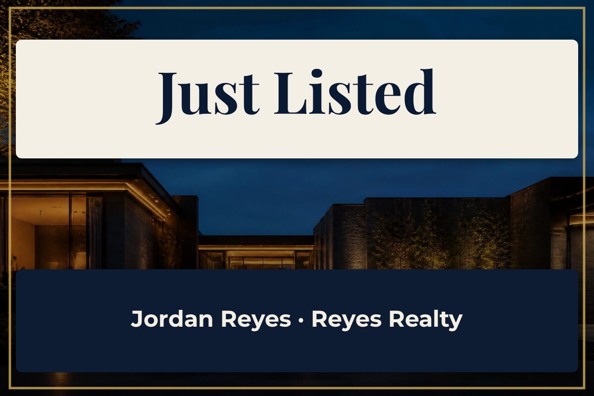 Just Listed: Corner Ribbon Real Estate yard sign template
