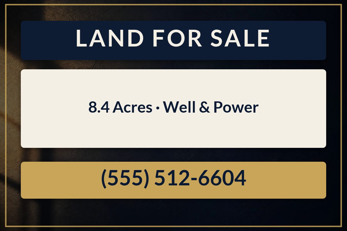 Land For Sale: Acreage Bar Real Estate yard sign template