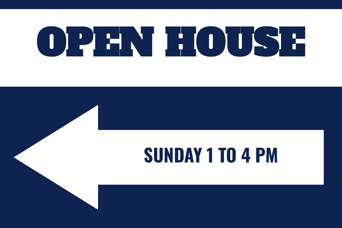 Open House: Arrow Left Real Estate yard sign template