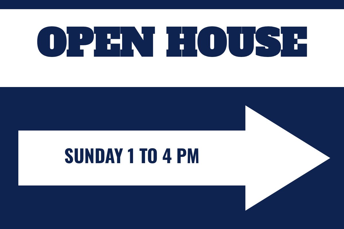 Open House: Arrow Right Real Estate yard sign template