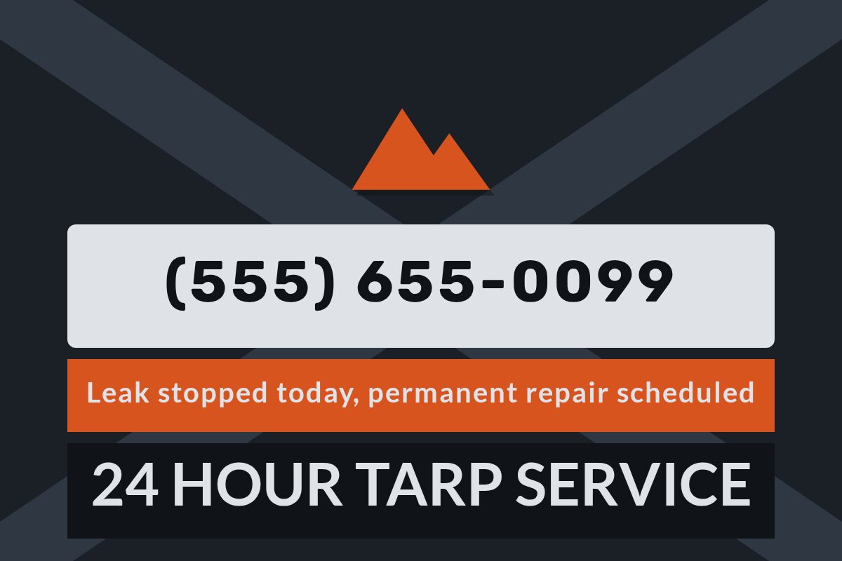 Emergency Tarp Service Roofing yard sign template