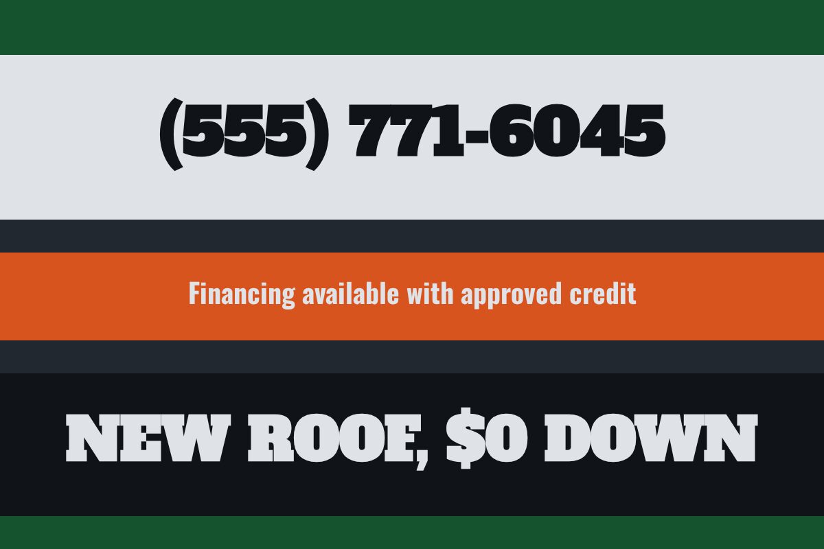 Financing Available Roofing yard sign template