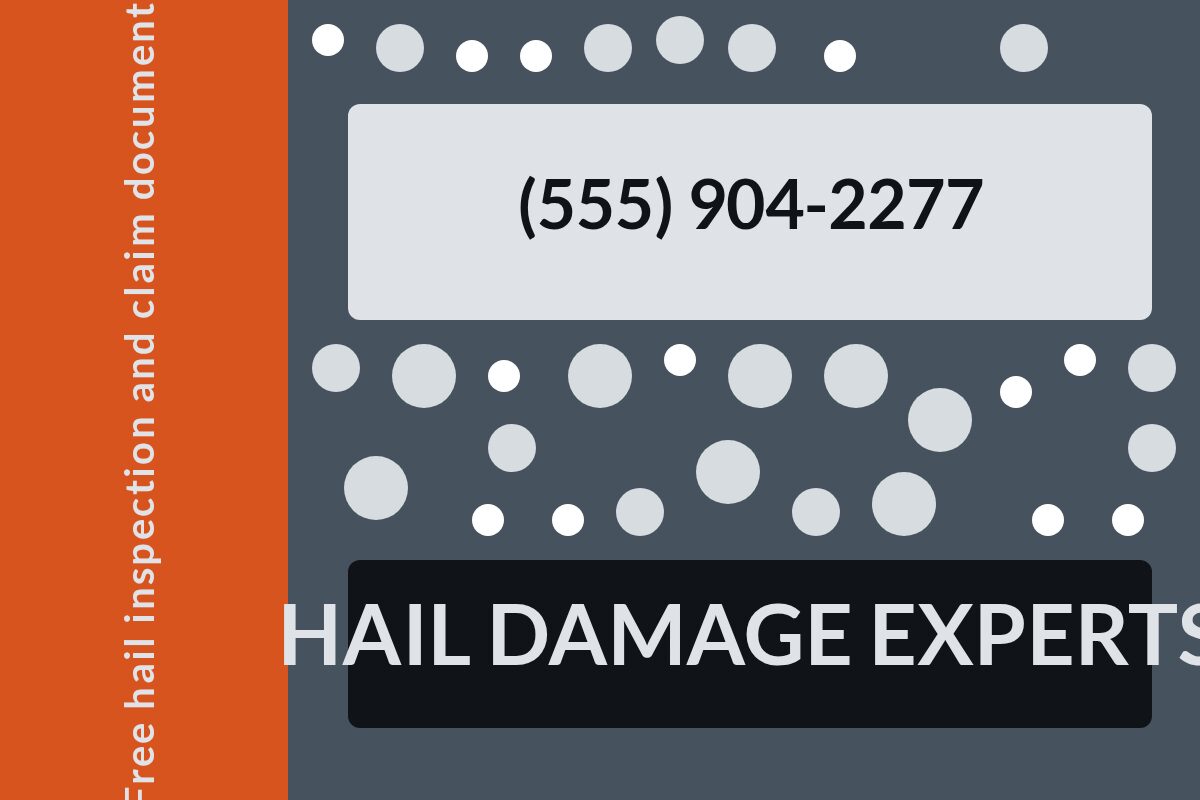 Hail Damage Specialist Roofing yard sign template