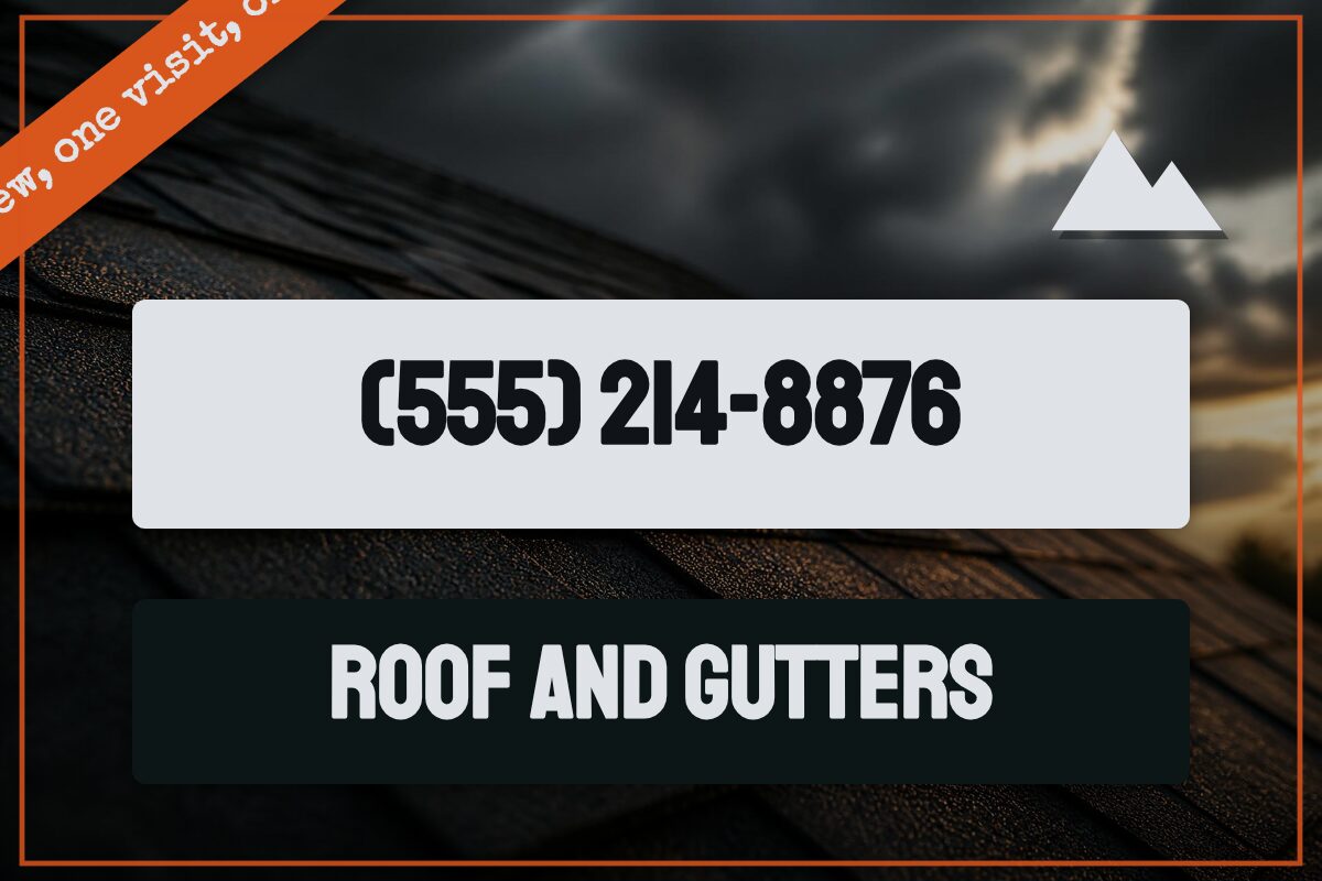 Roof and Gutter Combo Roofing yard sign template
