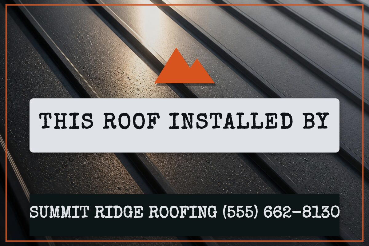 This Roof By Company Roofing yard sign template