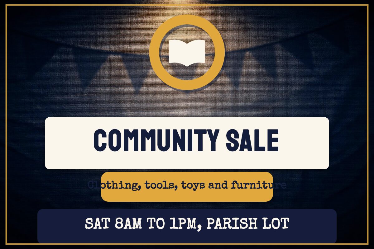 Church Community Sale School and Church yard sign template