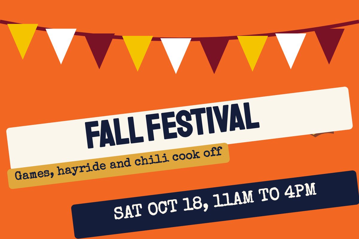 Fall Festival Bunting School and Church yard sign template