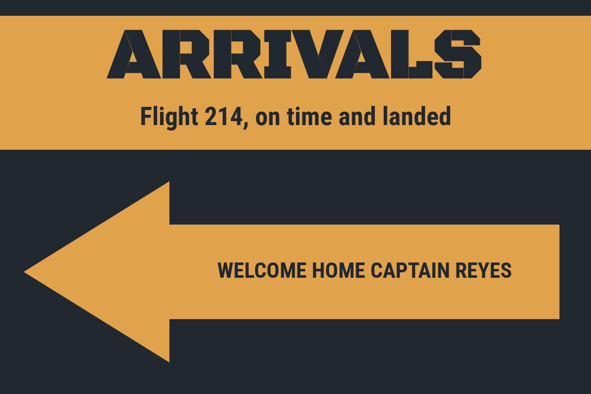 Arrivals This Way: Left Welcome Home yard sign template
