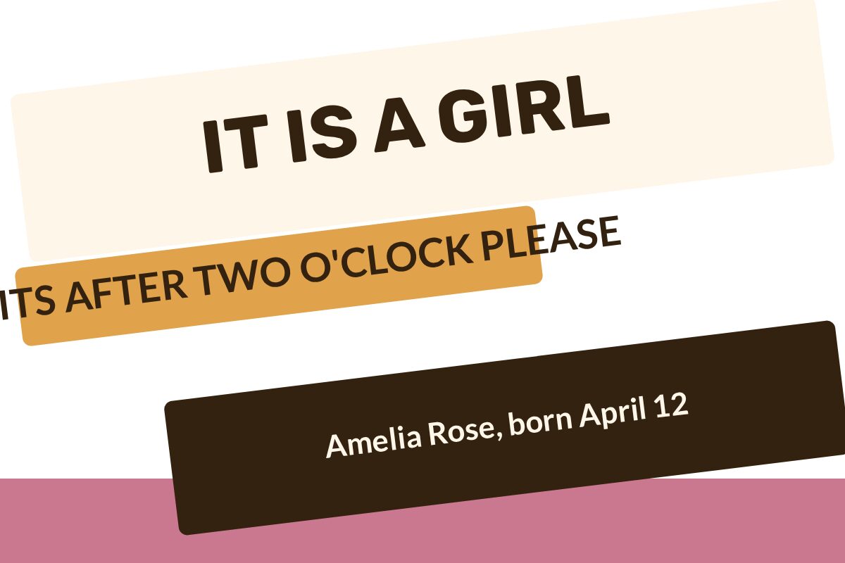 It Is A Girl Welcome Home yard sign template